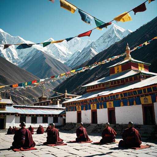 Ethereal Tibetan Monastery in the Himalayas