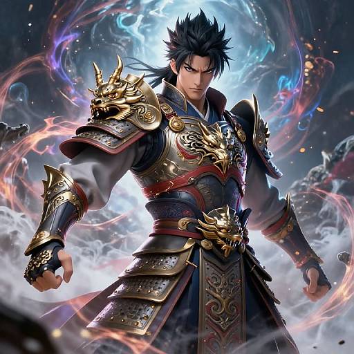 Chinese Anime Fantasy Dragon Warrior