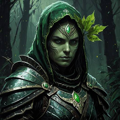 Ausrine Guardian Mystic in Leaf Armor
