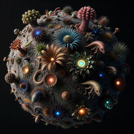 Wondrous Bioluminescent Alien Planet Landscape