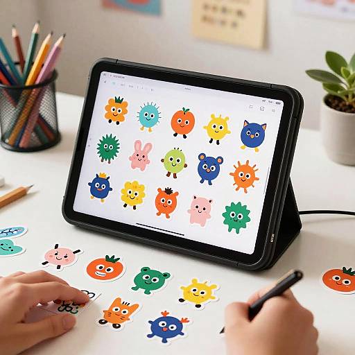 Creative AI Sticker Design Workspace