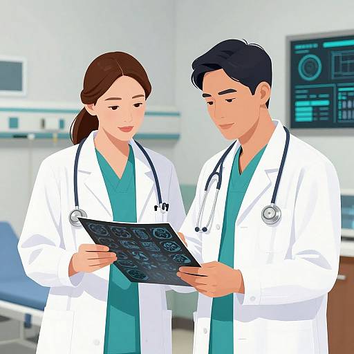 Doctors Reviewing Medical Charts Together