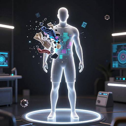 AI Clothes Remover Digital Concept