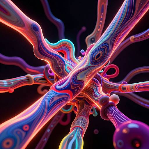 Surreal Mechanical Tubes with Organic Shapes