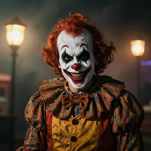 Psychopathic Clown in Haunted Carnival