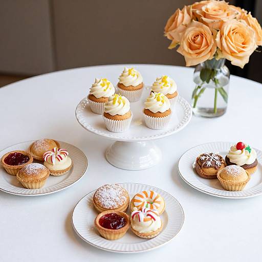 Elegant Afternoon Tea with Mini Cupcakes