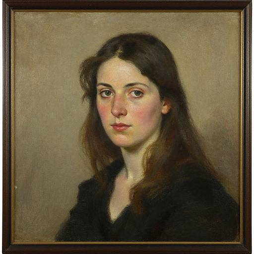 Oil on Canvas Woman Portrait
