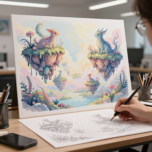 AI Creates Surreal Floating Landscapes