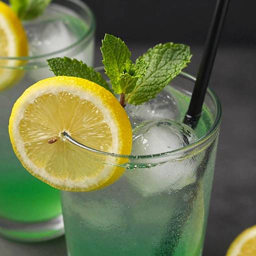 Refreshing Green Drink Close-Up
