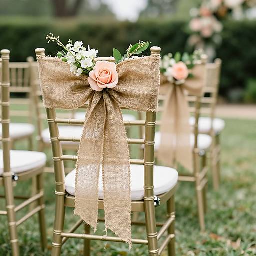 Rustic Romantic Burlap Peach Wedding Decor