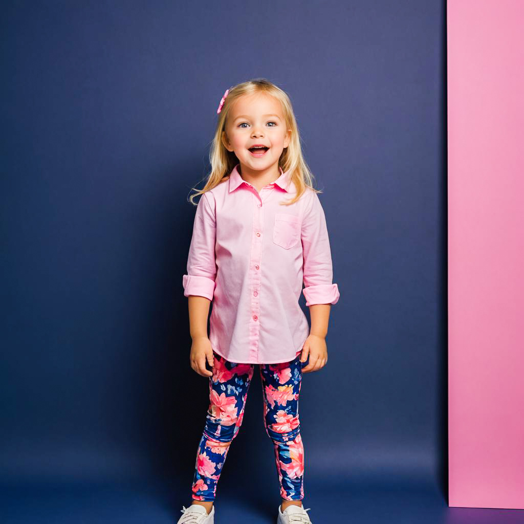 Chic Photo Shoot of Surprised Little Girl