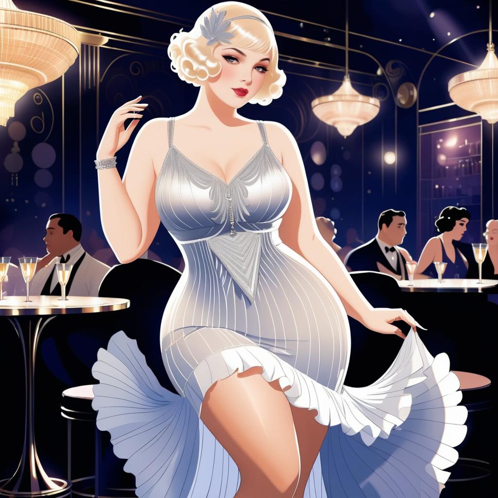 Glamorous 1920s Flapper Character Art