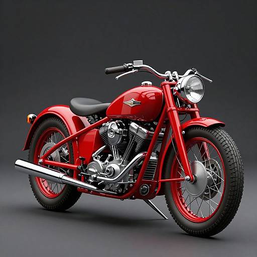 3D Render of 1946 Harley Knucklehead