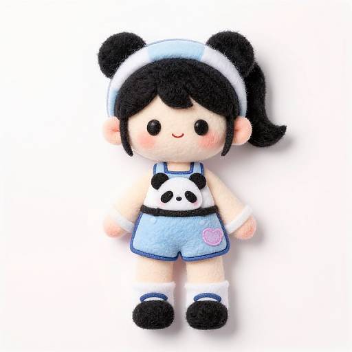 Felt Applique Pop Suit Girl