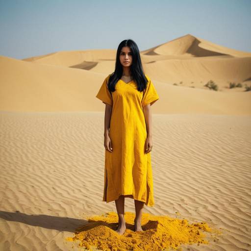 Solo Girl in Desert Haldi Outfit