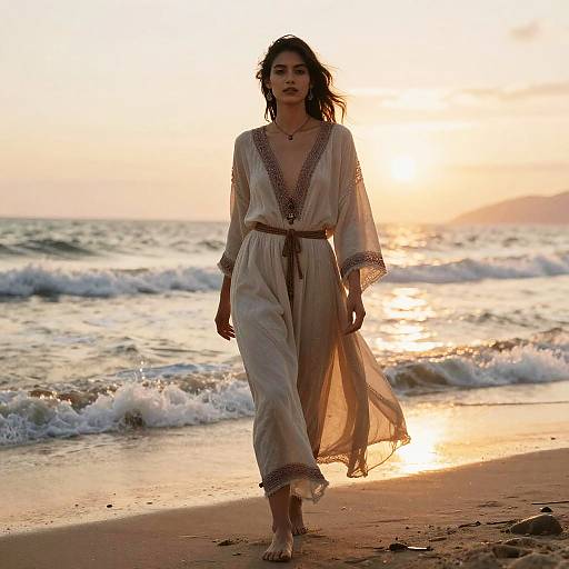 Bohemian Beach Sunset Model Shoot