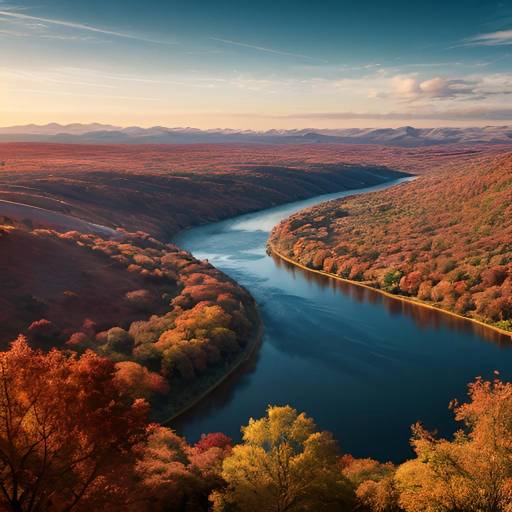 Autumn Landscape Inspired by Chinese Art