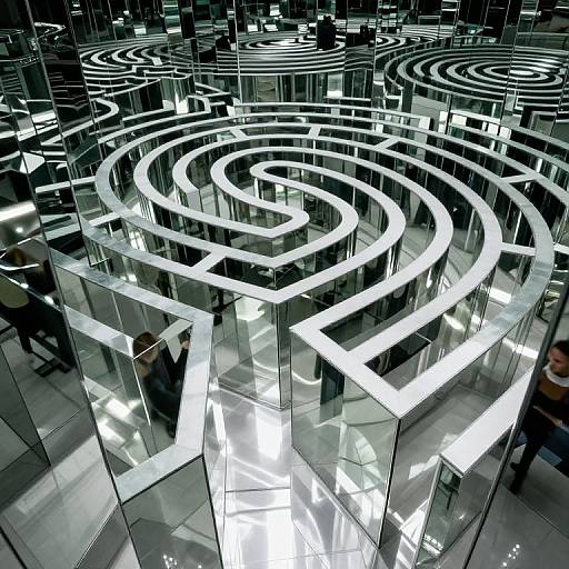 Infinite Mirror Labyrinth Illusion