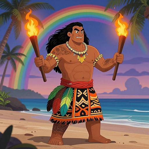 Maui, Polynesian Demigod at Twilight