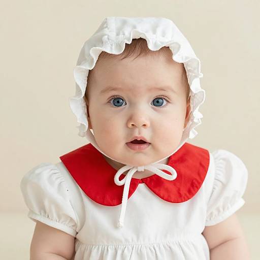Baby Girl in White Dress