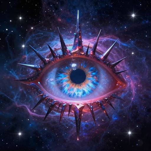 Cosmic Sentient Eye with Spikes