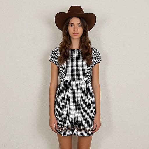 Young Woman in Rustic Cowboy Style