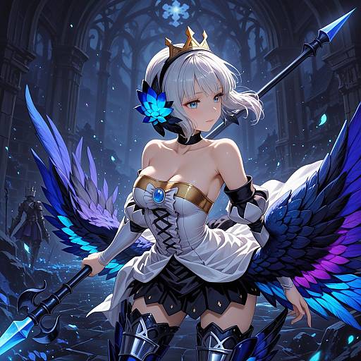 Illustration of Gwendolyn (odin sphere), odin sphere in the style of Ishii hisao
