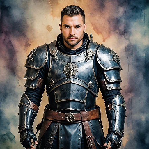 Fierce Holy Warrior in Dreamlike Setting Fierce Holy Warrior in Dreamlike Setting