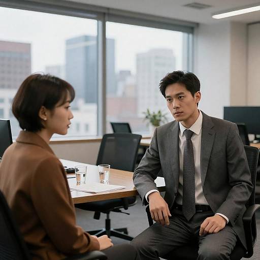 Professional Duo in Modern Office Setting