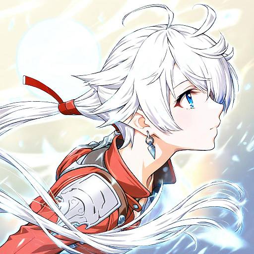 Illustration of Alisaie leveilleur, final fantasy in the style of Oosaka kanagawa