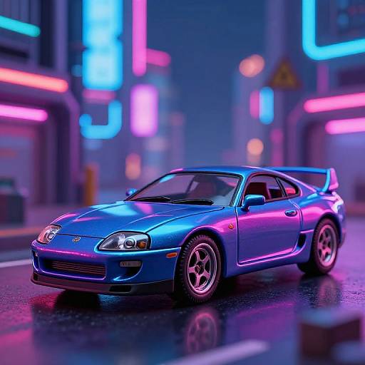 Cyberpunk Neon 1991 Toyota Supra