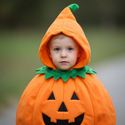 Child in Pumpkin Costume