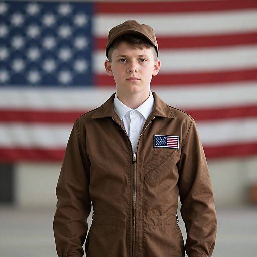 Realistic Male Fighter Pilot Portrait