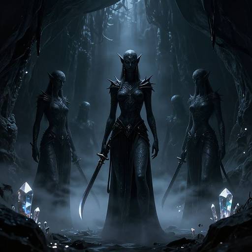 Svartálfar Warriors in Shadowy Caves