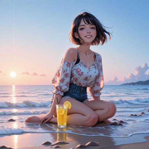 Relaxed Beach Vibes with a Warm Aura Relaxed Beach Vibes with a Warm Aura