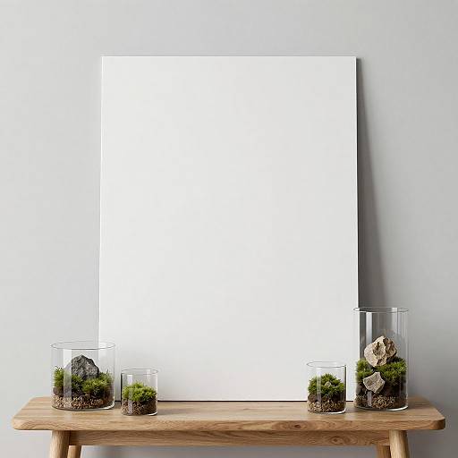 Minimalist Geometric Moss Terrariums