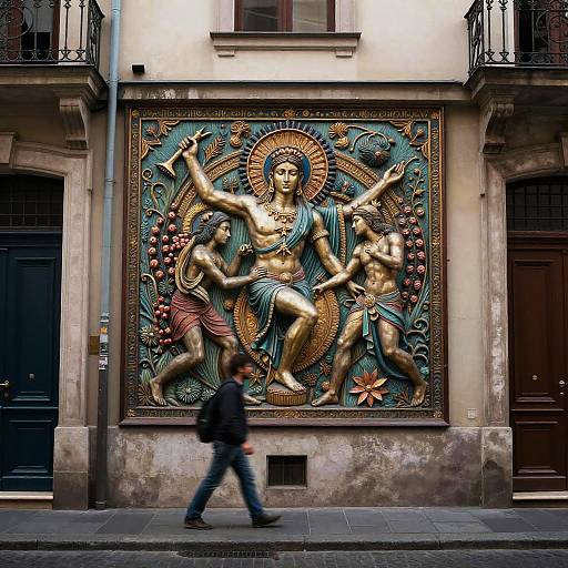 Intricate Street Art with Cinematic Light