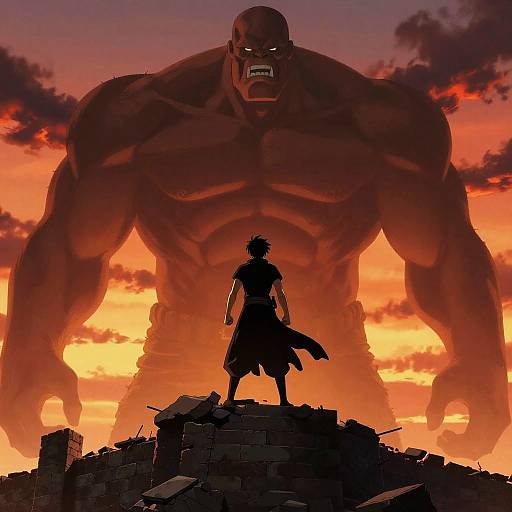 Shingeki Warrior vs Titan Sunset