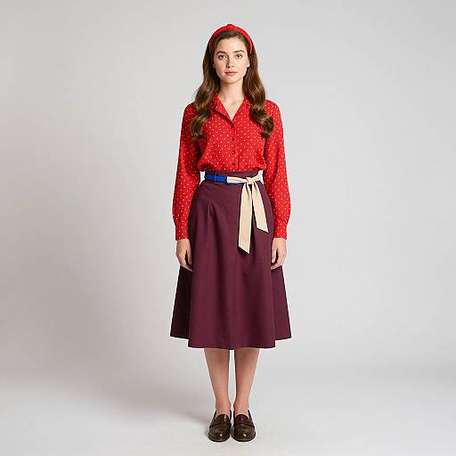 Stylish Vintage Woman in Retro Fashion