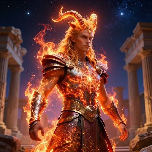 Aries Warrior in Mythological Greece