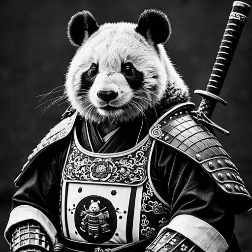 Samurai Panda in Ornate Armor