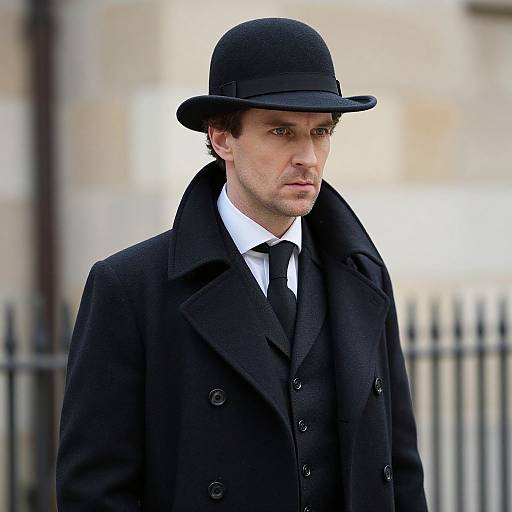 Man in Classic Sherlock Holmes Costume