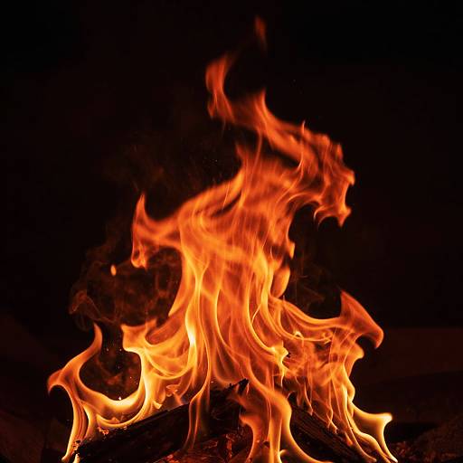 Eerie Dark Fire Background