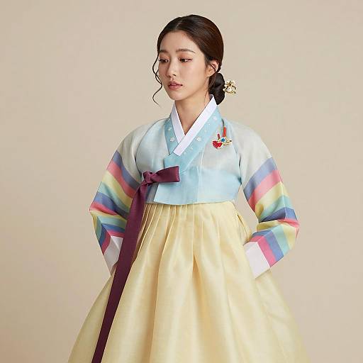 Korean Woman in Traditional Hanbok