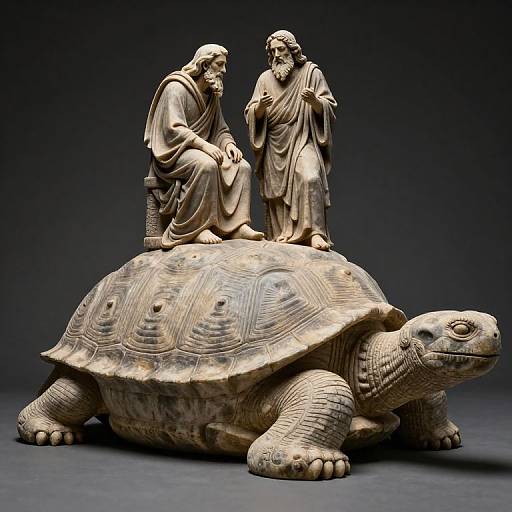 Philosophers Debating on Giant Tortoises