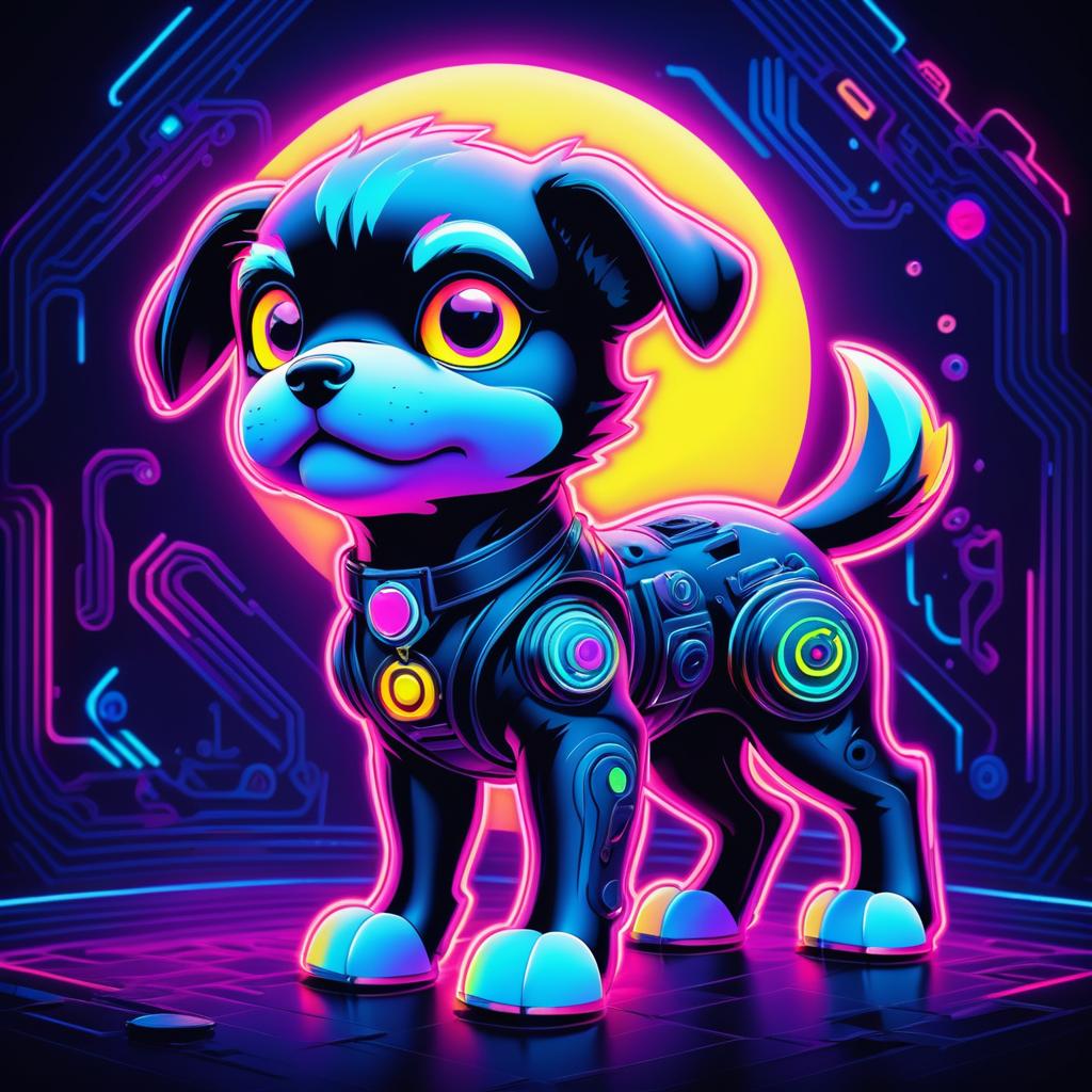 Vengeful Puppy in Neon Biomechanics