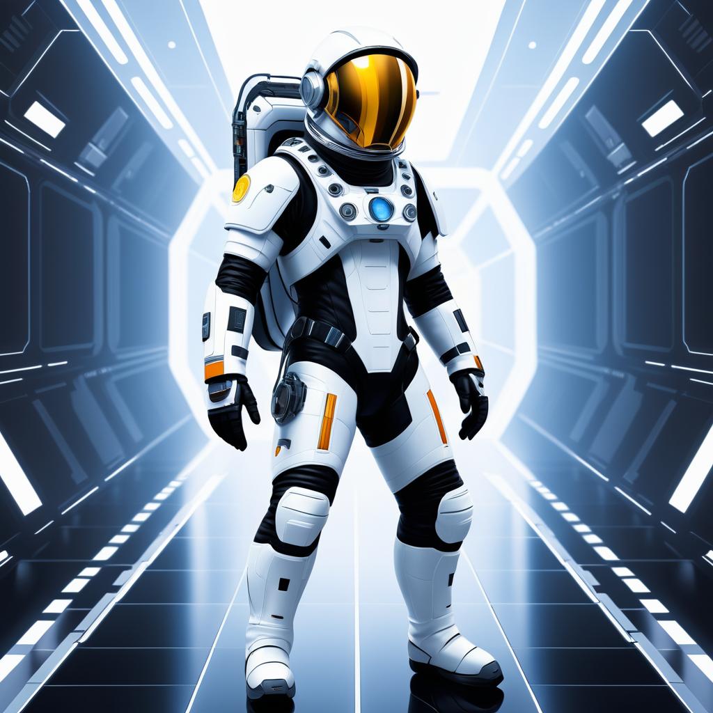 Sleek Futuristic Astronaut Portrait