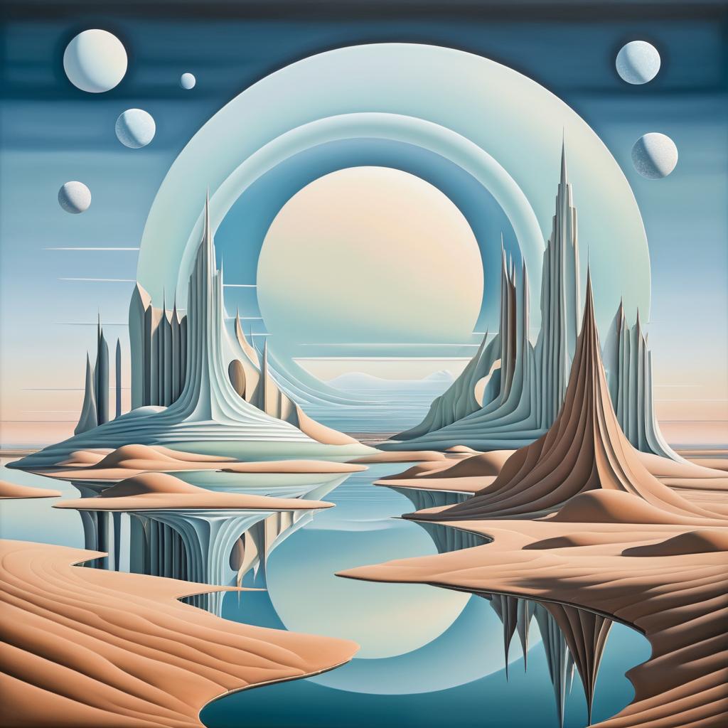 Dreamlike Surreal Landscape Inspired by Kay Sage