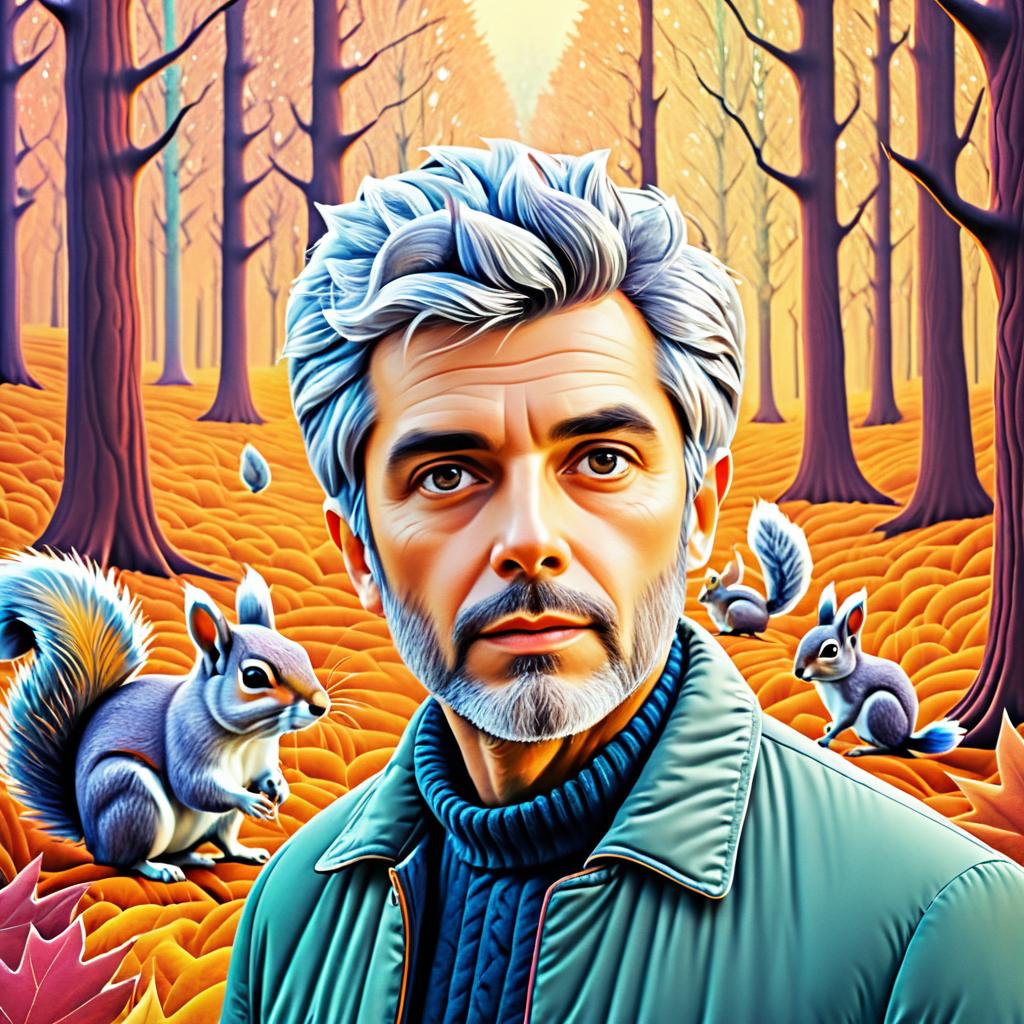 Surreal Psychedelic Autumn Forest Art