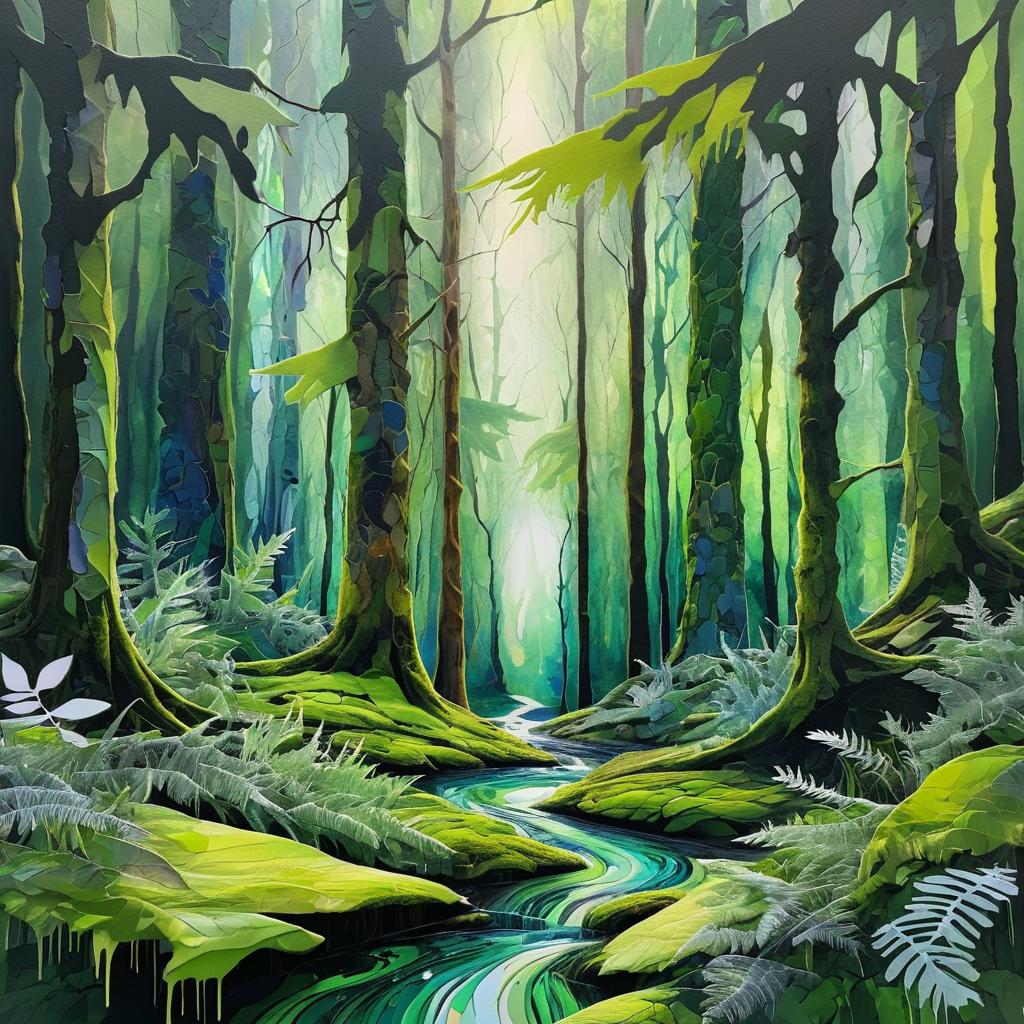 Ethereal Forest Spirit Art Composition